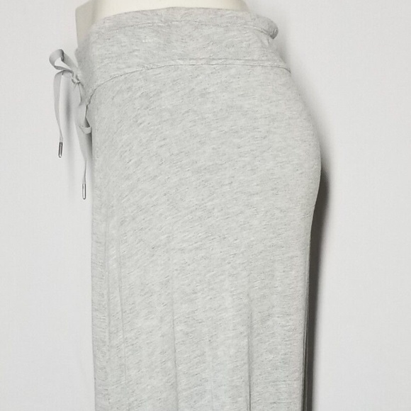 Athleta Size Medium Beachcomber Hi Low Hem Midi Skirt | Gray Jersey Stretch - Picture 5 of 8